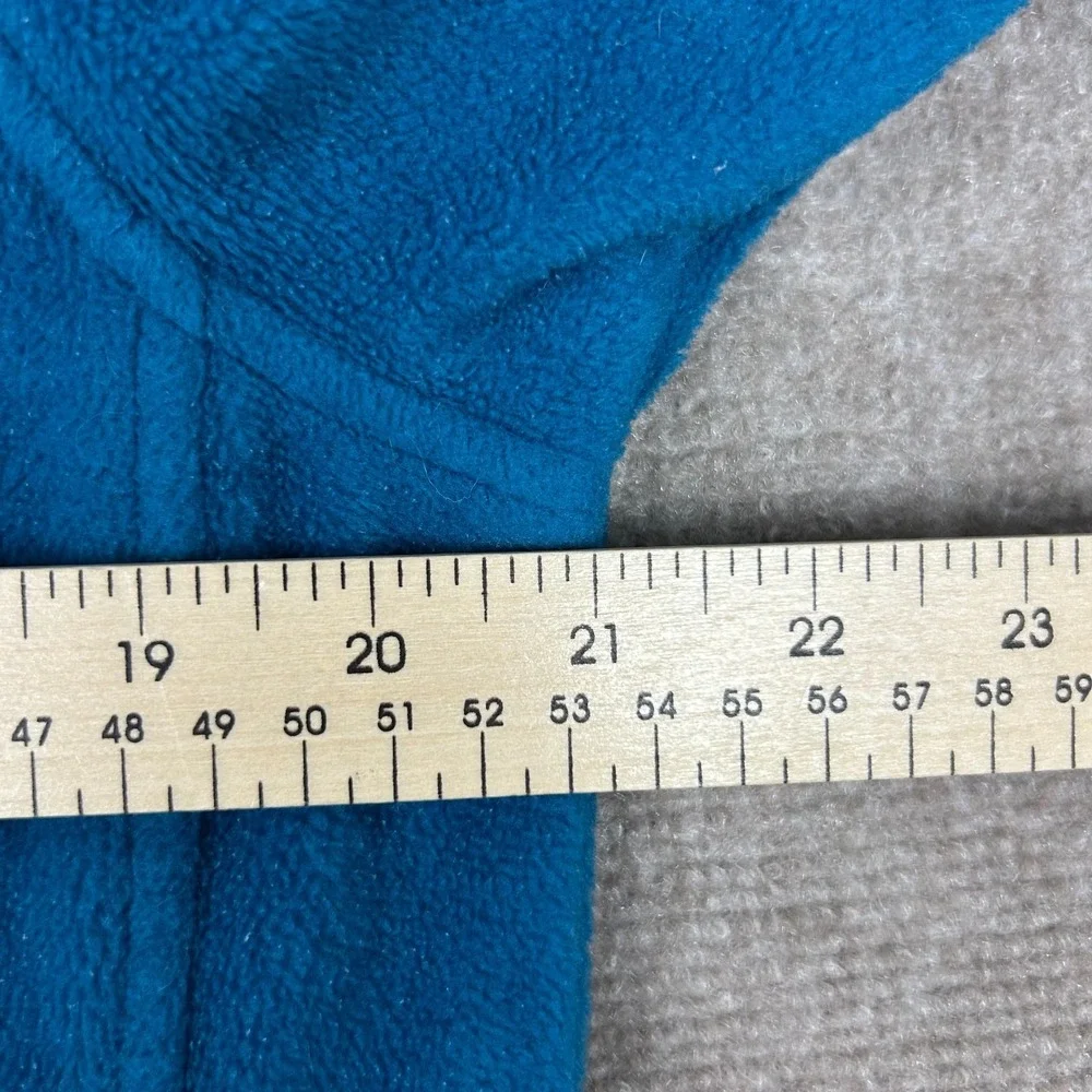 Columbia Mountain Fleece Jacket Mens Medium Blue Logo Mock Neck Full Zip Winter